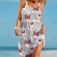 Thumbnail for Women's Dress Minnie Mouse Elegant Dresses Boho 2022 Sling Summer