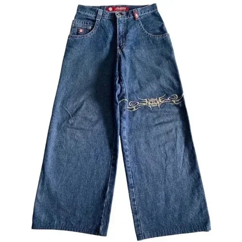 JNCO Y2K Baggy Jeans men vintage Embroidered high quality jeans Hip