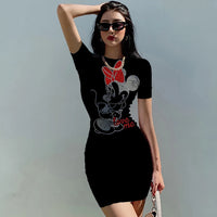 Thumbnail for Disney Sexy Minnie Mickey Mouse Cartoon Print Bodycon Slim Pencil