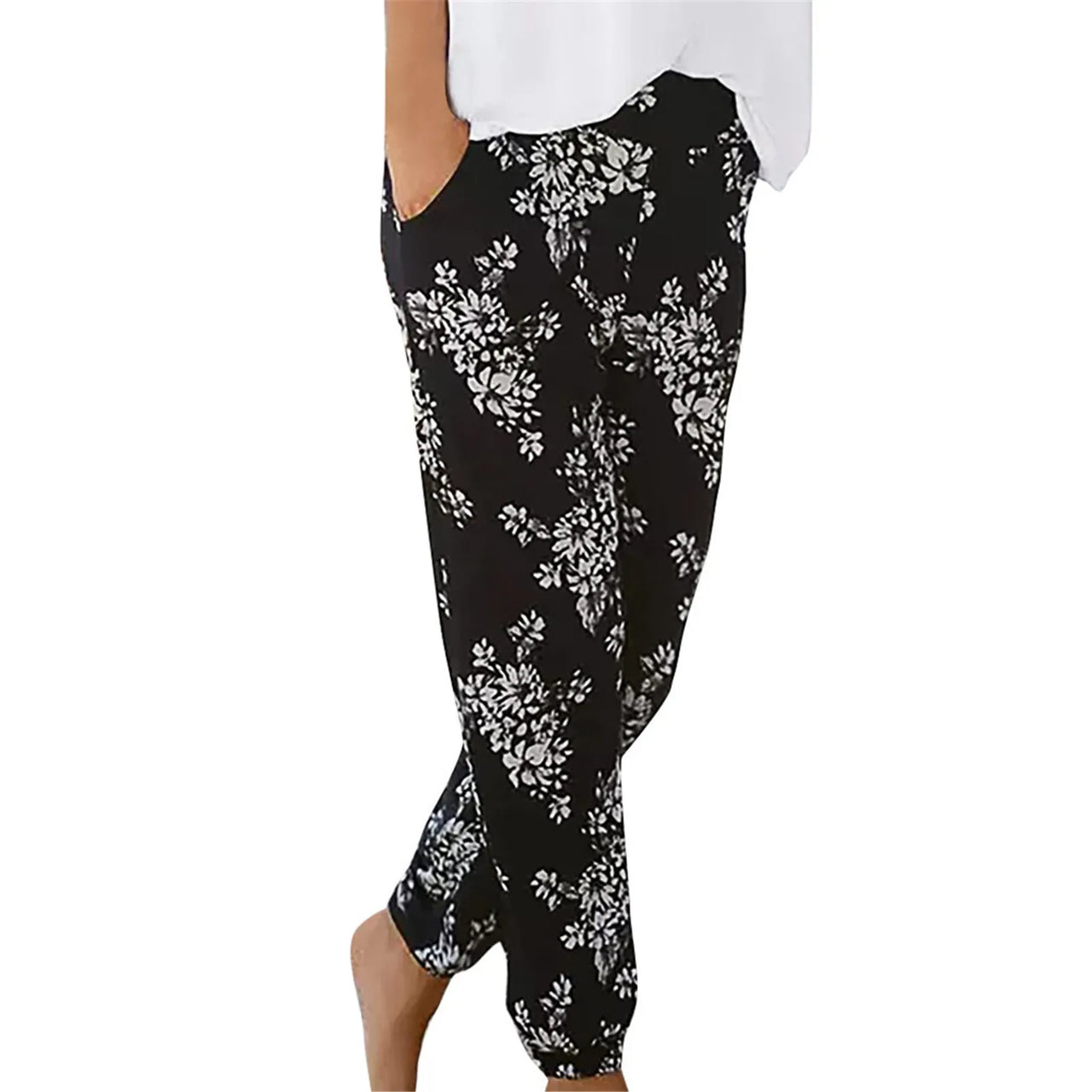 Floral Printing Beach Pants For Women 2023 Summer Boho Casual Trousers