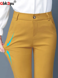 Thumbnail for Slim Skinny High Waist Elastic Pencil Pants Overiszed 75kg Women