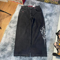 Thumbnail for JNCO Jeans New Y2K Harajuku Hip Hop Letter Embroidered Vintage Baggy