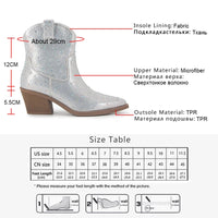 Thumbnail for GOGD Luxury New 2023 Fashion Women's Shiny Ankle Boots Rhinestone