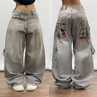 Thumbnail for JNCO Jeans New Y2K Harajuku Hip Hop Letter Embroidered Vintage Baggy