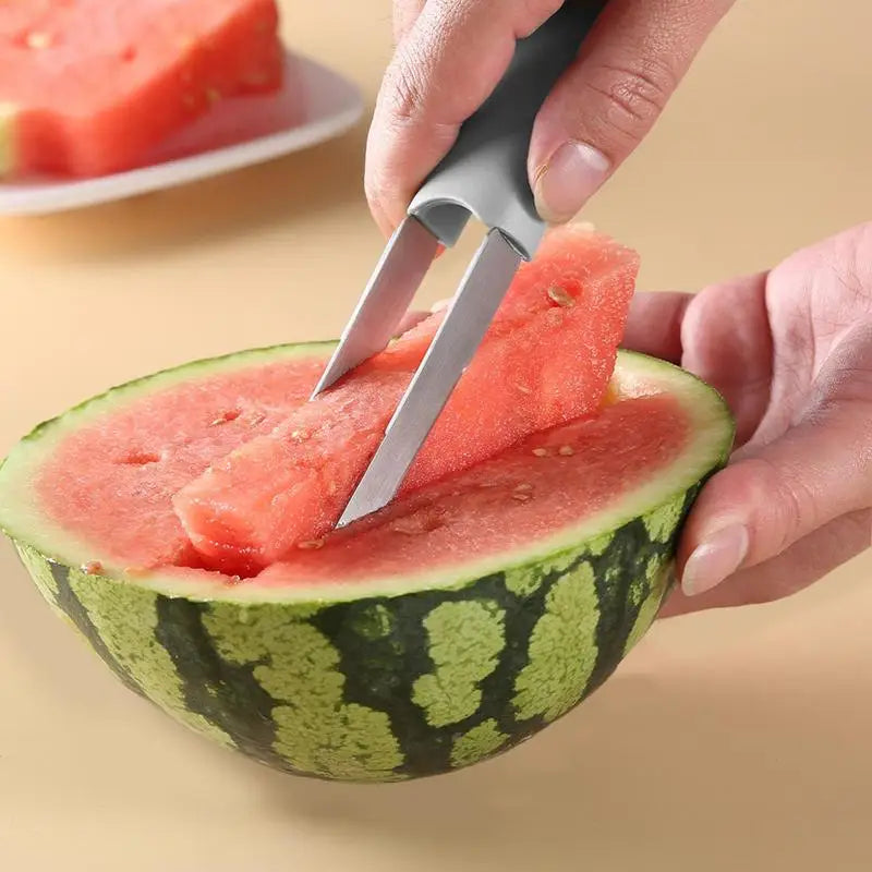 Watermelon Cutter Slicer Stainless Steel Watermelon Slicer Fork Cutter