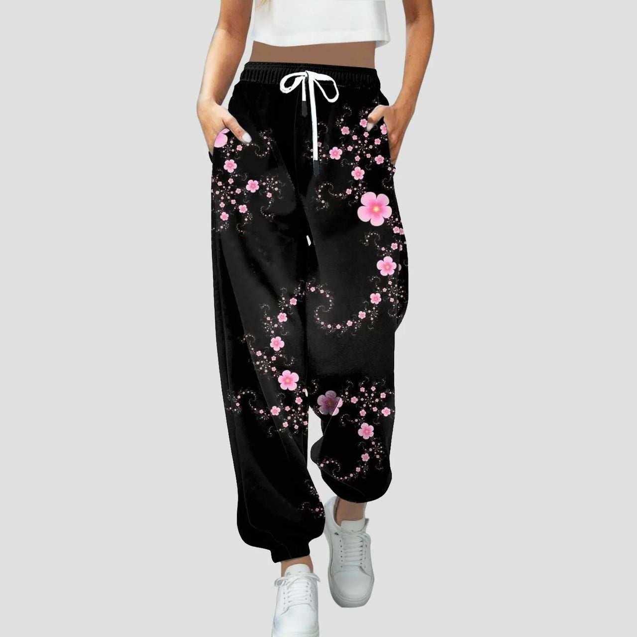 Women'S Vintage Printed Trousers Casual Loose Printed Christmas