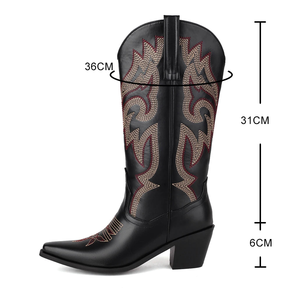 Pink Cowboy Cowgirl Woman Boots for Women 2023 Retro Western