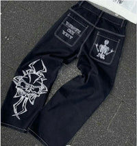 Thumbnail for JNCO Jeans New Y2K Harajuku Hip Hop Letter Embroidered Vintage Baggy