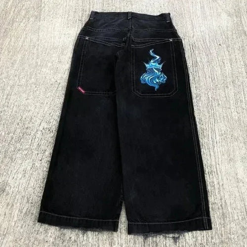 JNCO Y2K Baggy Jeans men vintage Embroidered high quality jeans Hip