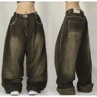 Thumbnail for Y2K Street Fashion New Oversized Printed Loose Jeans Male Harajuku