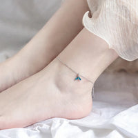 Thumbnail for VENTFILLE 925 Sterling Silver Double Layer Anklet for Women Geometric