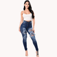 Thumbnail for New Designer Denim Women 2022 High Waist Ripped Jeans for Women Skinny