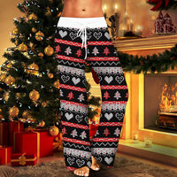 Thumbnail for Christmas Printed Pants Women Vintage Elastic High Waist Drawstring