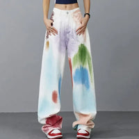 Thumbnail for Hip Hop Y2k Women Playful Graffiti Jeans Spring Summer New Contrast