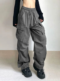 Thumbnail for HOUZHOU Harajuku Oversized Cargo Parachute Pants Women Streetwear