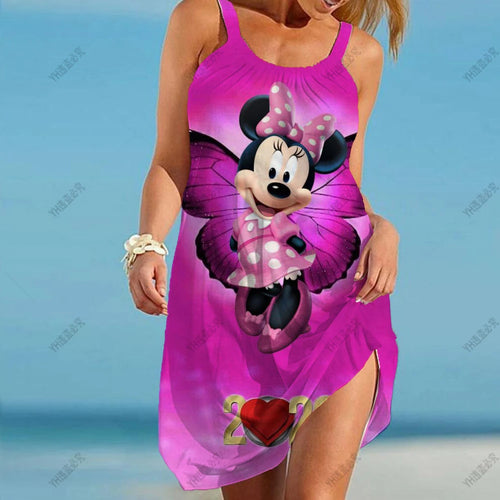 Women's Dress Minnie Mouse Elegant Dresses Boho 2022 Sling Summer