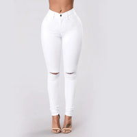 Thumbnail for Echoine Spring Fashion Women Solid High Waist Skinny Pencil  Ripped