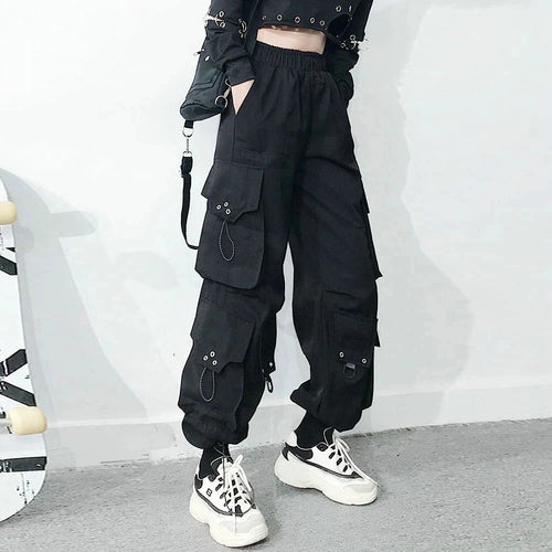 Women Cargo Pants 2023 Harem Pants Fashion Punk Pockets Jogger