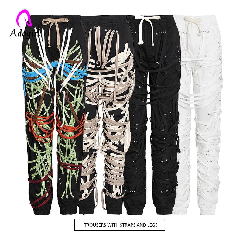 Bandage Casual Solid Pants Women Fitness Sweatpants Winter Clothing