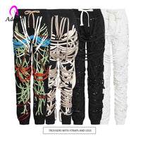 Thumbnail for Bandage Casual Solid Pants Women Fitness Sweatpants Winter Clothing