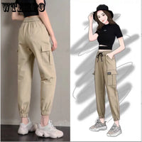 Thumbnail for WTEMPO Overalls Women High Waist Sports Casual Pants Loose All-match