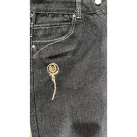 Thumbnail for 2024 High Street Embroidered New Skull Jeans Y2K Washed Gothic High