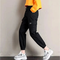 Thumbnail for WTEMPO Overalls Women High Waist Sports Casual Pants Loose All-match