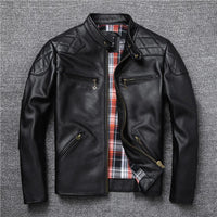 Thumbnail for Spring and Autumn Natural Cowhide Motorcycle Jackets Men Genuine