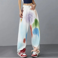 Thumbnail for Hip Hop Y2k Women Playful Graffiti Jeans Spring Summer New Contrast