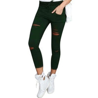 Thumbnail for New Ripped Jeans for Women Women Big Size Ripped Trousers Stretch