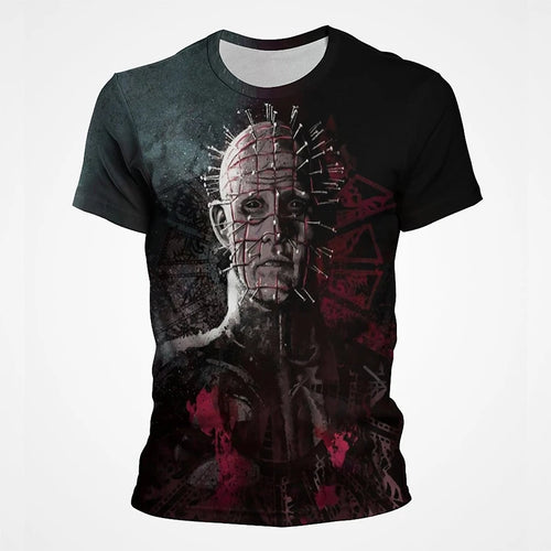 Horror Movie Hellraiser T-Shirts Scary 3D Printed Streetwear Men Women