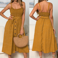 Thumbnail for Women Spaghetti Straps Polka Dot Maxi Dress