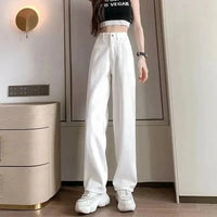 Thumbnail for Vaqueros Vintage Kot Pantalones High Waist Wide Leg Jeans Women Casual