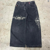 Thumbnail for Y2K Street Jeans Hip-hop Letter Embroidery SIRI Classic Retro Loose