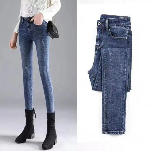 New Women Pants Autumn Elastic Pencil Trousers High Waist Ladies Tight