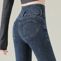 Thumbnail for Women's Tight Stretch Pencil Jeans Fashion Casual Streetwear High