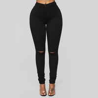 Thumbnail for Echoine Spring Fashion Women Solid High Waist Skinny Pencil  Ripped