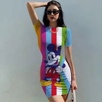 Thumbnail for Disney Sexy Minnie Mickey Mouse Cartoon Print Bodycon Slim Pencil