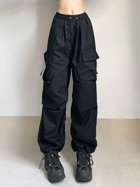 Thumbnail for HOUZHOU Harajuku Oversized Cargo Parachute Pants Women Streetwear