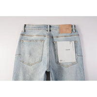 Thumbnail for Summer's Men's Classic Blue Streetwear Distressed Skinny Button Fly