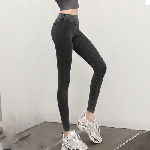 Korean Sexy High Waist Slim Stretch Pencil Denim Pants Female