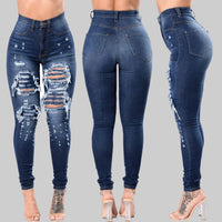 Thumbnail for New Designer Denim Women 2022 High Waist Ripped Jeans for Women Skinny