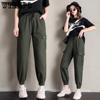 Thumbnail for WTEMPO Overalls Women High Waist Sports Casual Pants Loose All-match