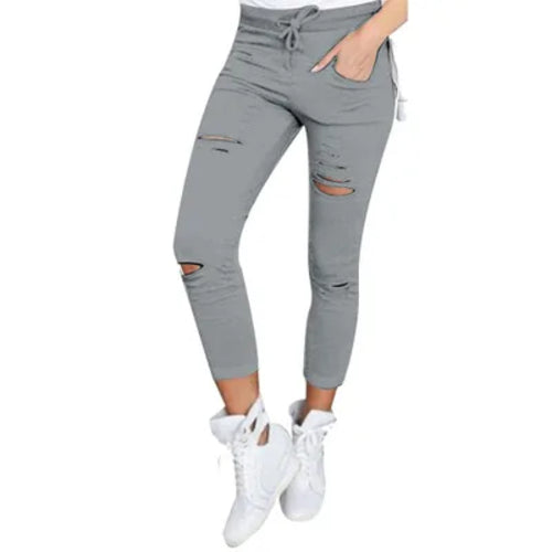 New Ripped Jeans for Women Women Big Size Ripped Trousers Stretch