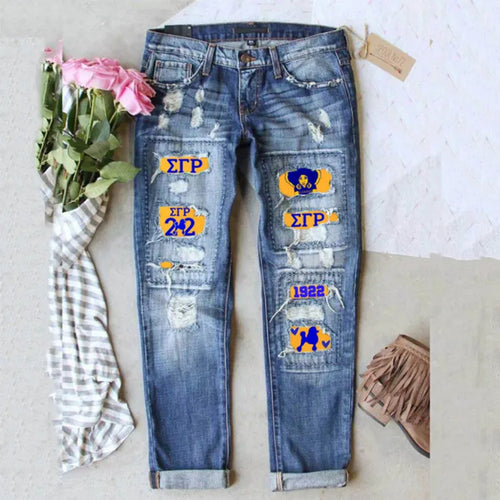 Cross-Border European and American Women Middle Waist Sigma Gamma Rho