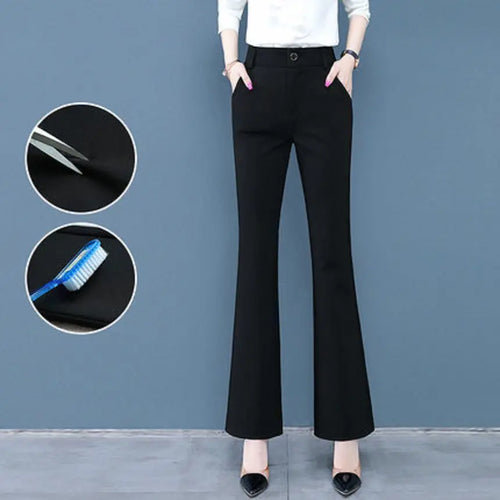 YASUGUOJI Suit Pants Woman High Waist Office Ladie Ashion Formal Work