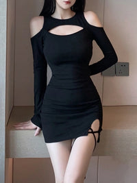 Thumbnail for Women-Mini-Dress-Lace-Up-Bandage-Autumn-Slim-Long-Sleeve-Short-Dresses-Hot-Sexy-Hollow-Out.jpg_640x640_2ed384b1-552b-4fcc-b677-a0416e11b94b