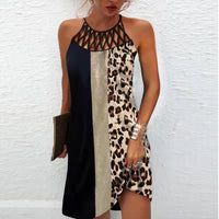 Thumbnail for Fashion Print Dress Casual Halterneck Dresses For Women Summer Clothes