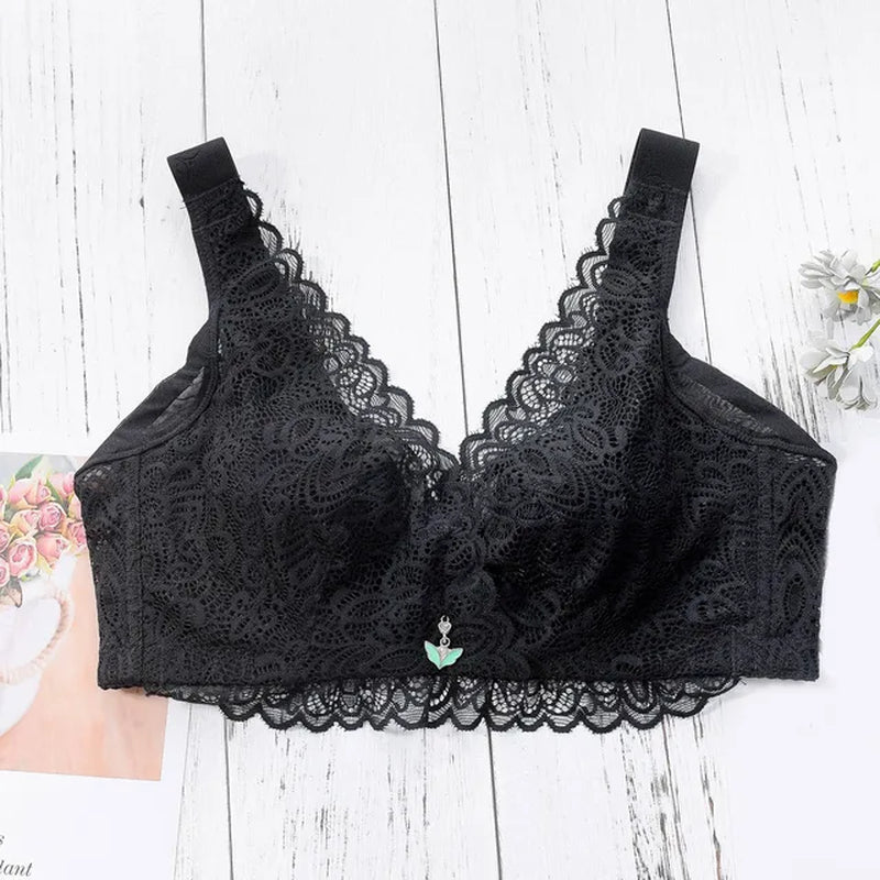 Thin Cup Sexy Lace Lingerie Brassiere plus Size Seamless Push up Women Bra One-Piece Comfortable Breathable Gather Underwears