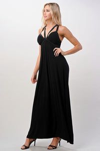 Thumbnail for Criss Cross Double Strap Maxi Dress